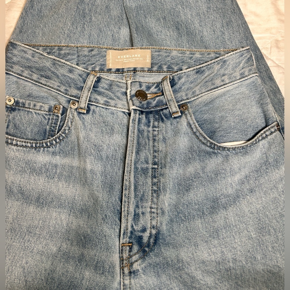 Everlane Blue Straight Jeans Classic Style - Picture 6 of 13